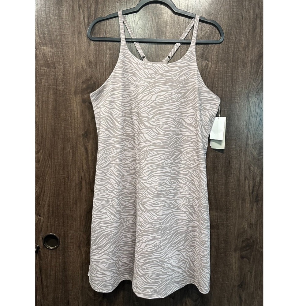 Zella Light Pink Zebra-Print Mini Dress